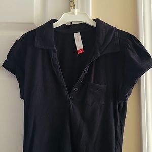 Black collared shirt